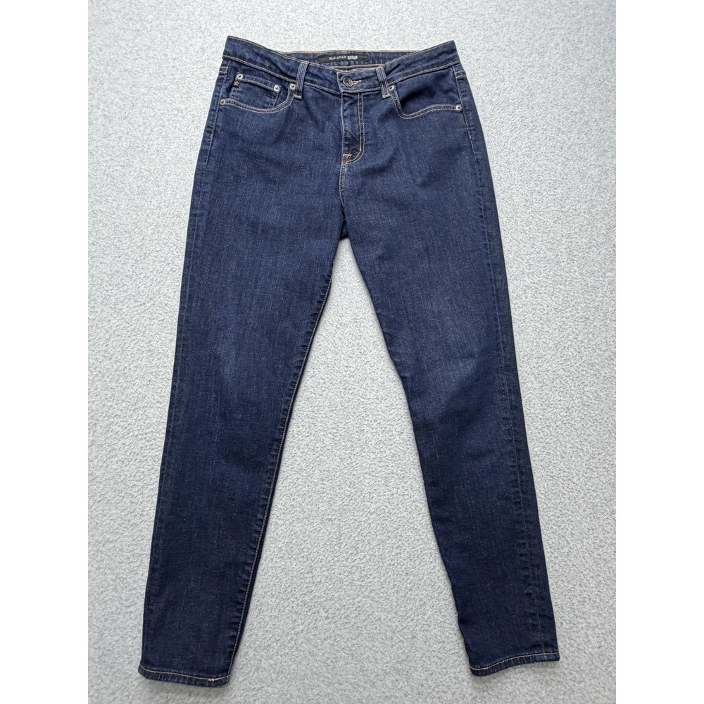 Big Star Jeans Womens 32 Blue Dark Wash Mid Rise Skinny Stretch Denim Pants‎